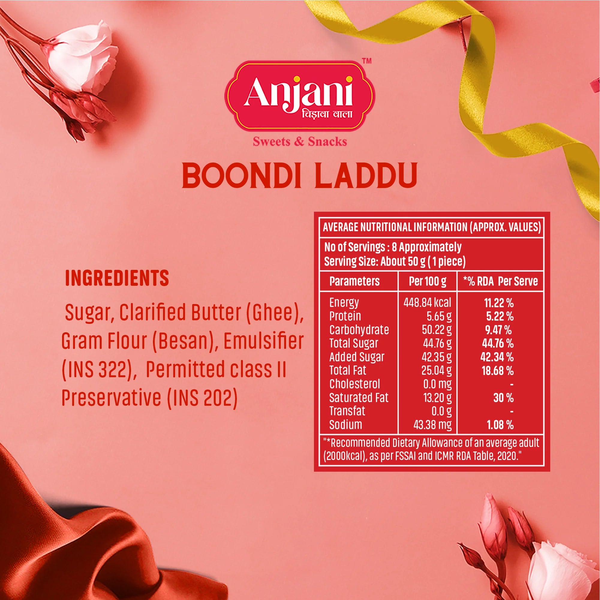 Boondi Laddu (Made with Desi Ghee)