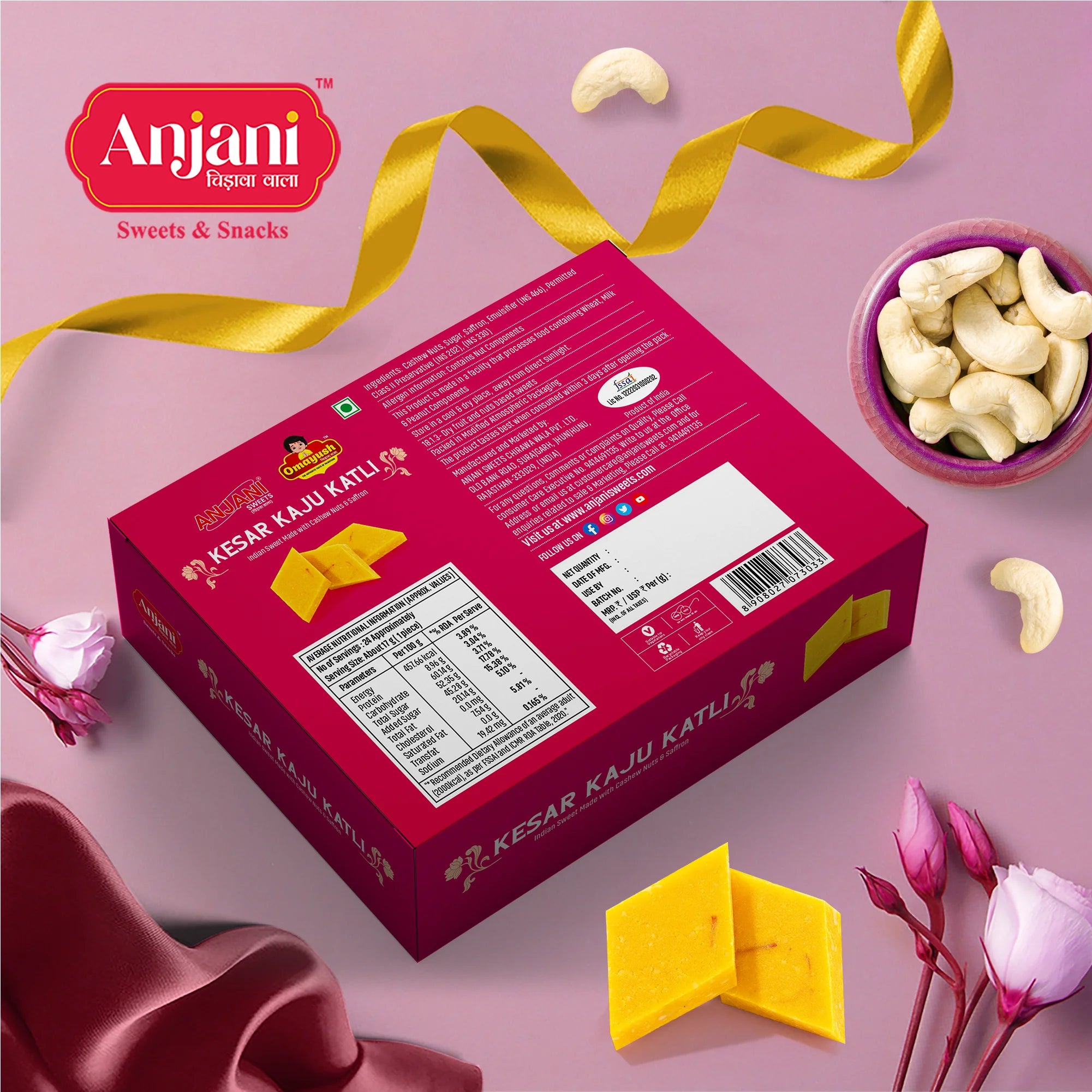 Kesar Kaju Katli/Burfi